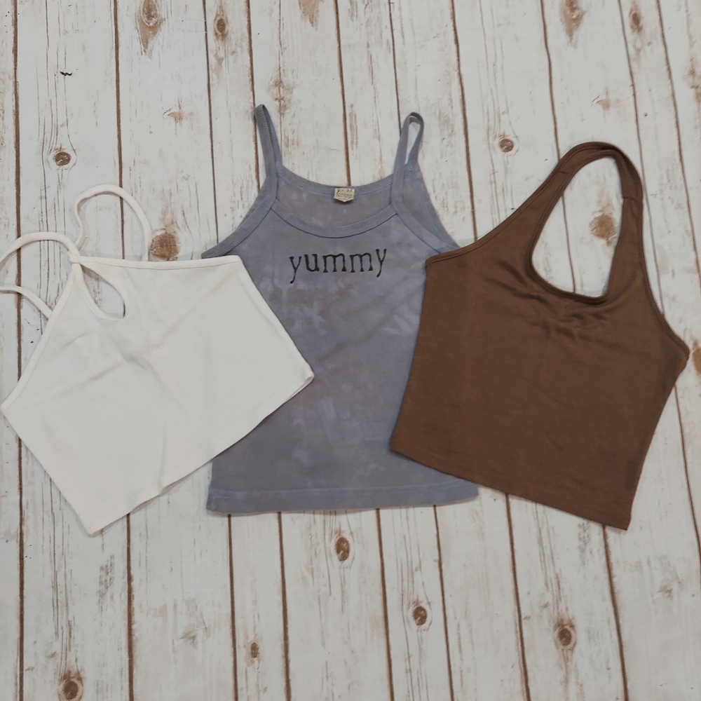 Crop Top Halters and Tank Trio